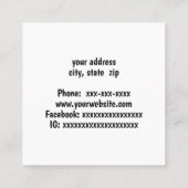 Carte De Visite Carré Chèvre par une clôture (Dos)