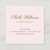 Carte De Visite Carré Chic aquarelle spa tendance calligraphie (Dos)