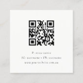 Carte De Visite Carré Chic Boho Dreamcatcher Aquarelle QR Code (Dos)