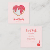 Carte De Visite Carré Chic Cuisine Faite Cuisine Chef (Devant / Derrière)