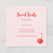 Carte De Visite Carré Chic Cuisine Faite Cuisine Chef (Dos)