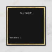 Carte De Visite Carré Chic Damask Chig Groomer (Dos)