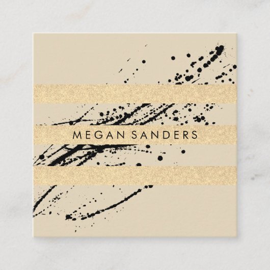 Carte De Visite Carré Chic et glamour Expressif / Stripes (Devant)