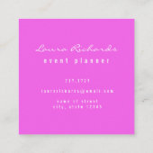 Carte De Visite Carré Chic Floral Moderne (Dos)