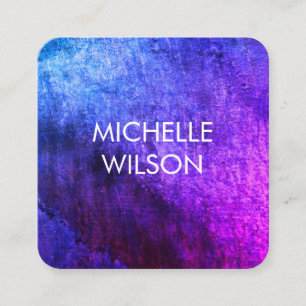 Carte De Visite Carré Chic Grunge Colorée