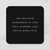 Carte De Visite Carré Chic Lipstick Kiss (Dos)