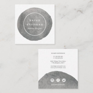 Carte De Visite Carré Chic logo professionnel tendance médias sociaux g