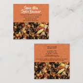 Carte De Visite Carré Chic moderne blanc orange de photographie de (Devant / Derrière)