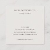 Carte De Visite Carré Chic moderne vert feuillu Tropical Foliage Fern Lo (Dos)