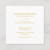 Carte De Visite Carré *~* Chic Populaire Gold foncé clous de marbre pour (Dos)