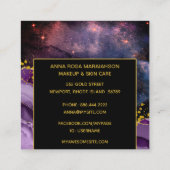 Carte De Visite Carré *~* Chic Populaire Parties scintillant Or Géode d' (Dos)