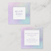 Carte De Visite Carré Chic professionnel holographique branché (Devant / Derrière)