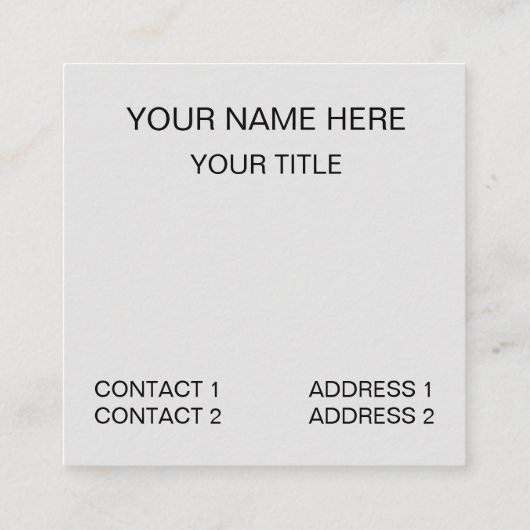 Carte De Visite Carré Chien Bichon Frise mignon Chien (Dos)