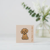 Carte De Visite Carré Chien professionnel Walker Animaux de compagnie Si (Debout devant)