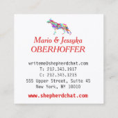 Carte De Visite Carré Chiens bergers (Dos)