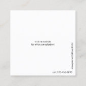 Carte De Visite Carré Chiffre de taureau français | Chien mignon | Soins (Dos)