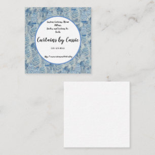 Carte De Visite Carré Chinoiserie Ginger Jar Toile Carré Carte de visit