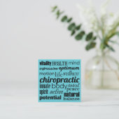 Carte De Visite Carré Chiropractic Word Collage Chiropractic (Debout devant)