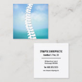 Carte De Visite Carré Chiroprakteur latéral de logo d'épine (Devant / Derrière)