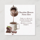 Carte De Visite Carré Chocolat aquarelle (Devant)