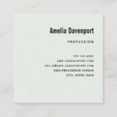 Carte De Visite Carré Chouette à gros yeux mignonne tenant un café (Dos)