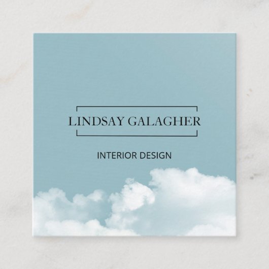 Carte De Visite Carré Ciel moderne (Devant)