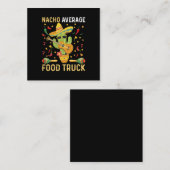 Carte De Visite Carré Cinco De Mayo Chef Nacho Moyenne Nourriture Camion (Devant / Derrière)