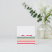 Carte De Visite Carré Cinq bandes - Couleurs 01 (Debout devant)