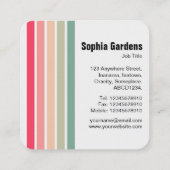 Carte De Visite Carré Cinq bandes - Couleurs 01 (Dos)