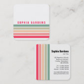 Carte De Visite Carré Cinq bandes - Couleurs 01 (Devant / Derrière)