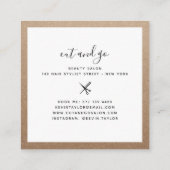 Carte De Visite Carré Ciseaux blancs modernes marque cheveux styliste kr (Dos)