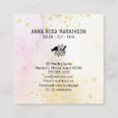 Carte De Visite Carré *~* Ciseaux cardiaques Sèche-Parties scintillant c (Dos)