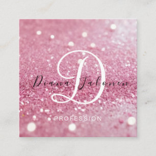 Carte De Visite Carré Ciseaux Coiffeur professionnel Silver Hot Pink