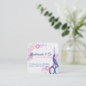 Carte De Visite Carré Ciseaux de cigogne couture couturière altération c (Debout devant)