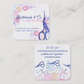 Carte De Visite Carré Ciseaux de cigogne couture couturière altération c (Devant / Derrière)