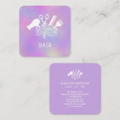 Carte De Visite Carré *~* Ciseaux de peigne Brush    RainbowAP6  (Devant / Derrière)