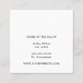 Carte De Visite Carré Ciseaux noirs Kraft minimes Élégants (Dos)