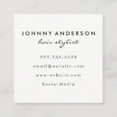 Carte De Visite Carré Ciseaux roses de Grunge Moderne (Dos)