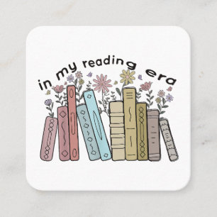 Carte De Visite Carré Citation Drôle Lecteur De Livre Dans Mon Époque De