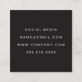 Carte De Visite Carré Citation en gras violet (Dos)