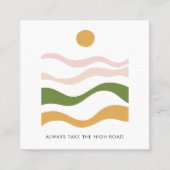 Carte De Visite Carré Citation motivationnelle Abstraite Prenez la route (Devant)
