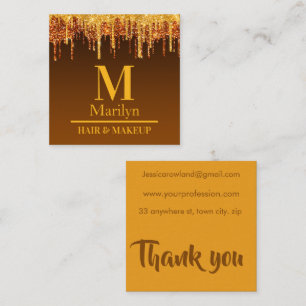 Carte De Visite Carré CITROUILLE déplaisant HALLOWEEN