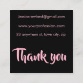 Carte De Visite Carré Citrouille PINK HALLOWEEN (Dos)