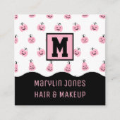 Carte De Visite Carré Citrouille PINK HALLOWEEN (Devant)