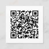 Carte De Visite Carré Classic Basic Professionnel Logo Entreprise Code Q (Dos)