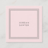 Carte De Visite Carré Classic Elegant Blush Rose Triple Frame (Devant)