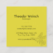 Carte De Visite Carré Classic White Gold Bee Professionnel (Dos)