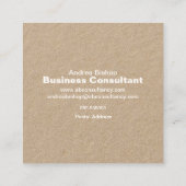 Carte de visite Carré classique simple et propre (Dos)