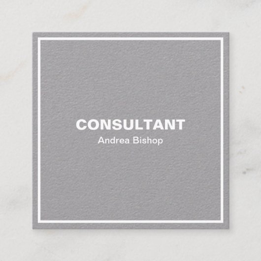 Carte de visite Carré classique simple et propre (Devant)