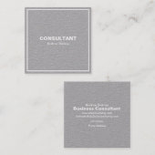 Carte de visite Carré classique simple et propre (Devant / Derrière)